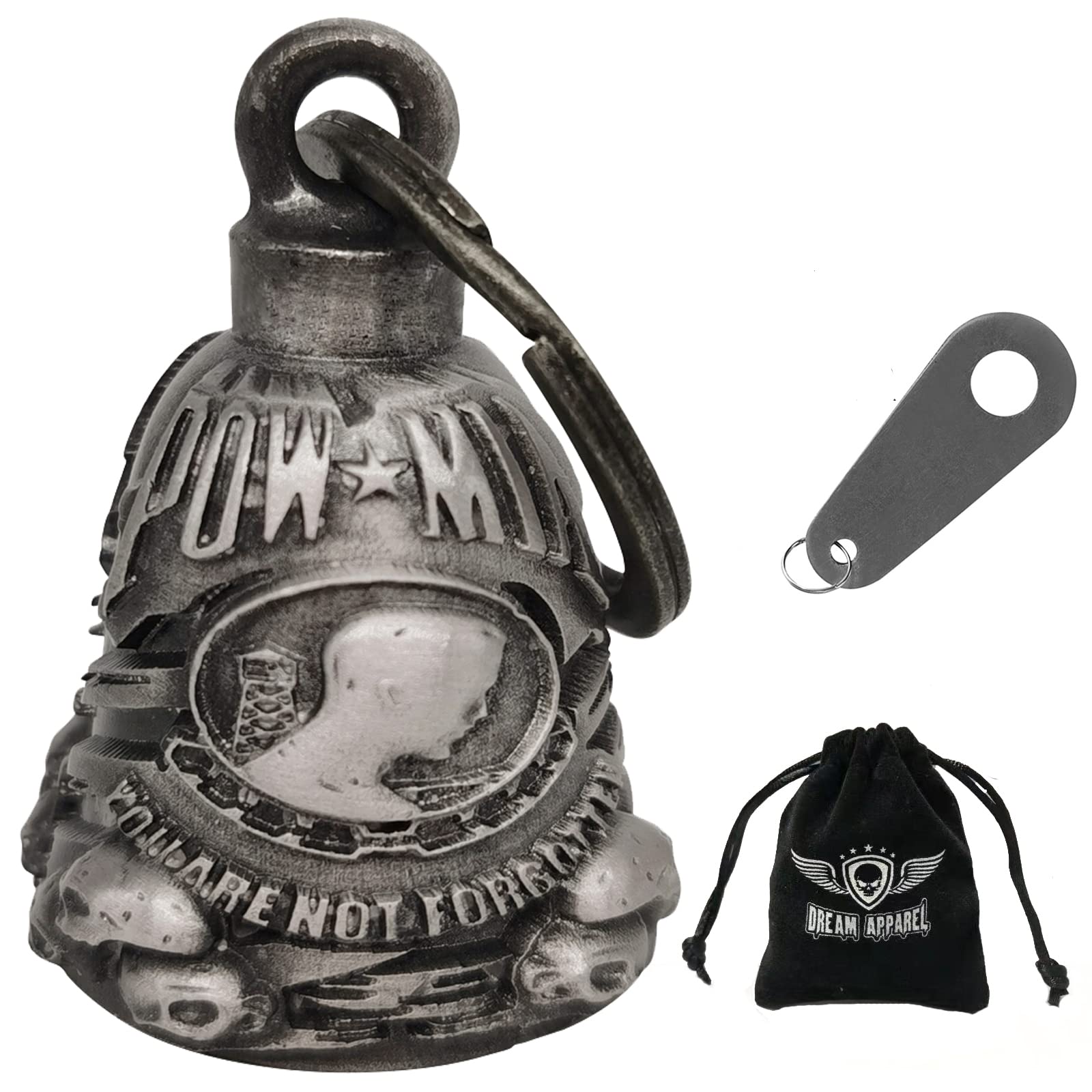 Dream Apparel Motorcycle Ride Bell For Bikers, Heavy Spirit Bells Accessory And Key Chain For Luck