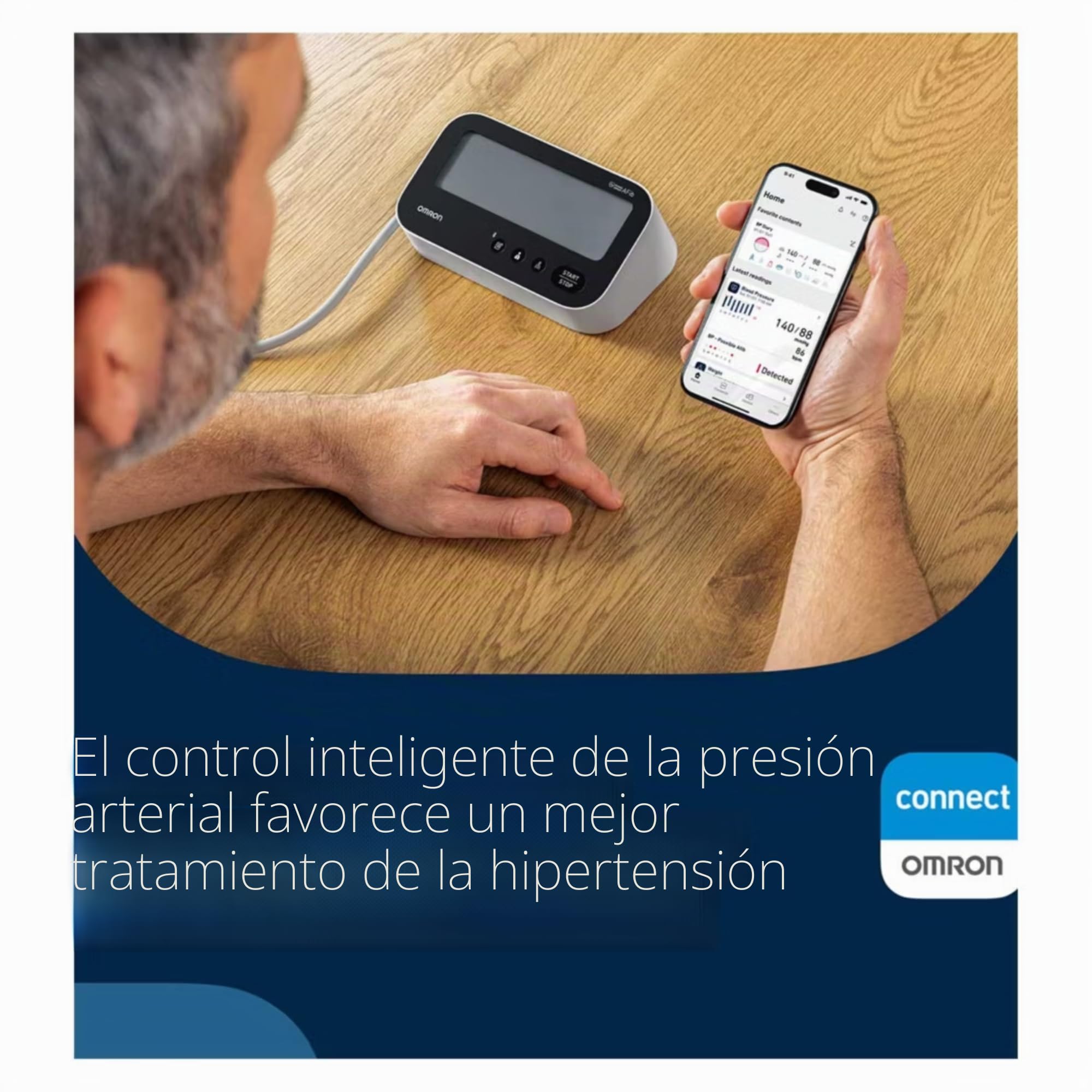 Omron M4 Connect AFib - Monitor de presión arterial para brazo superior