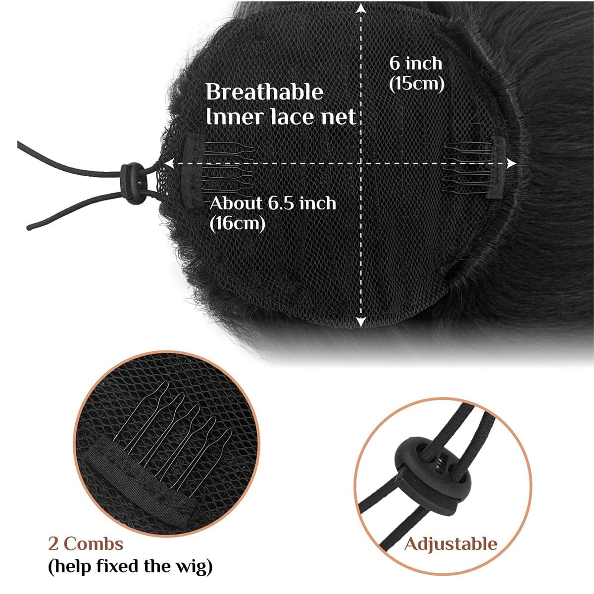 Allreetress Kinky Straight Ponytail Drawstring Hairpiece - Image 4
