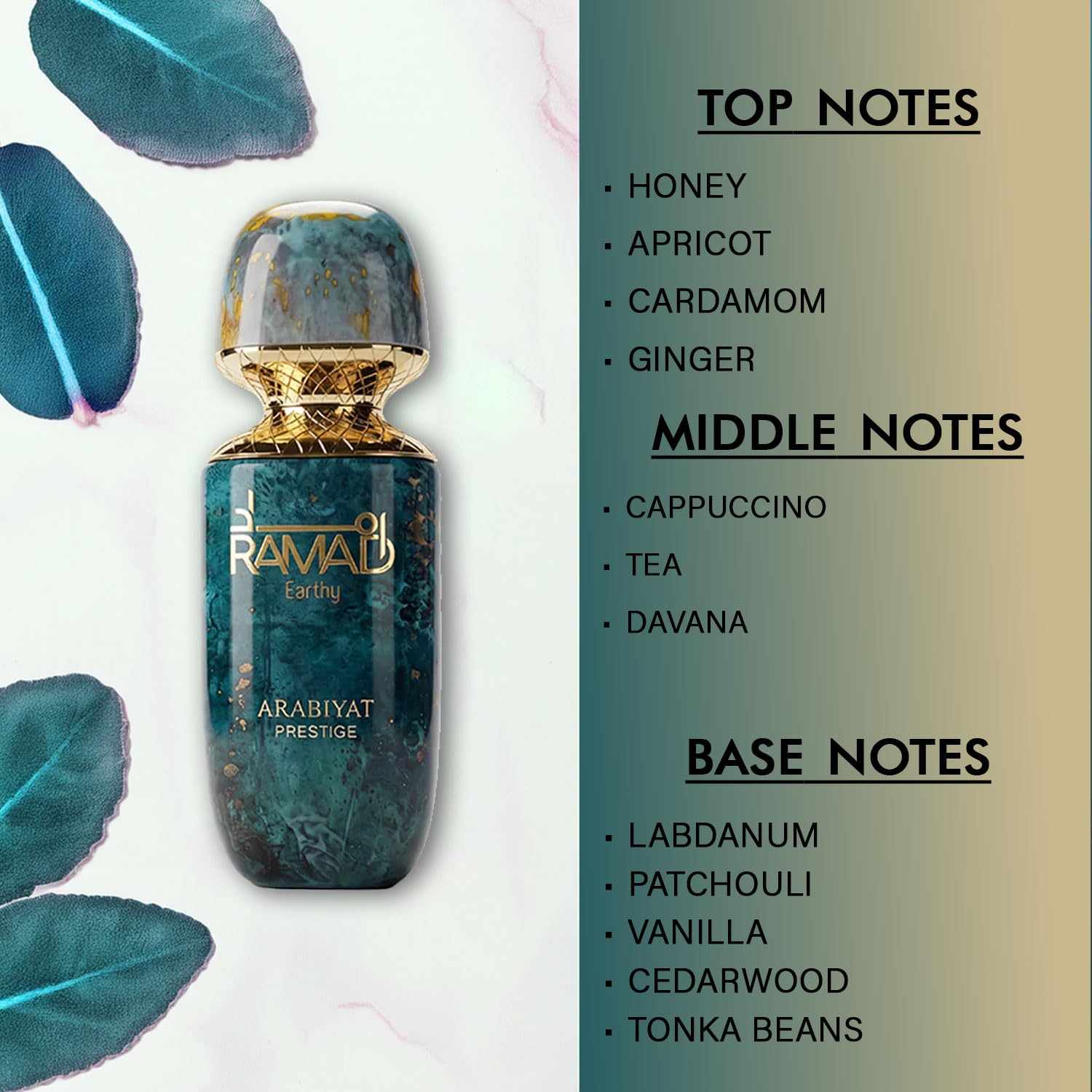 Arabiyat Prestige Ramad Earthy Extrait de Parfum 100 ml für Damen und Herren (Unisex) | Hergestellt in den VAE