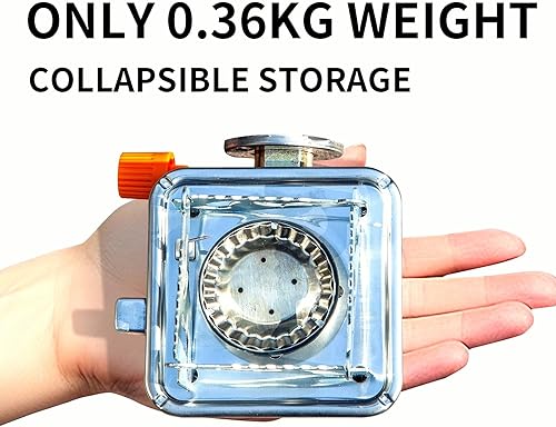 Miniatura 4 de Estufa de camping portátil para acampar, estufa de gas portátil y plegable de alta eficiencia, diseño ultra mini para escenarios versátiles al aire