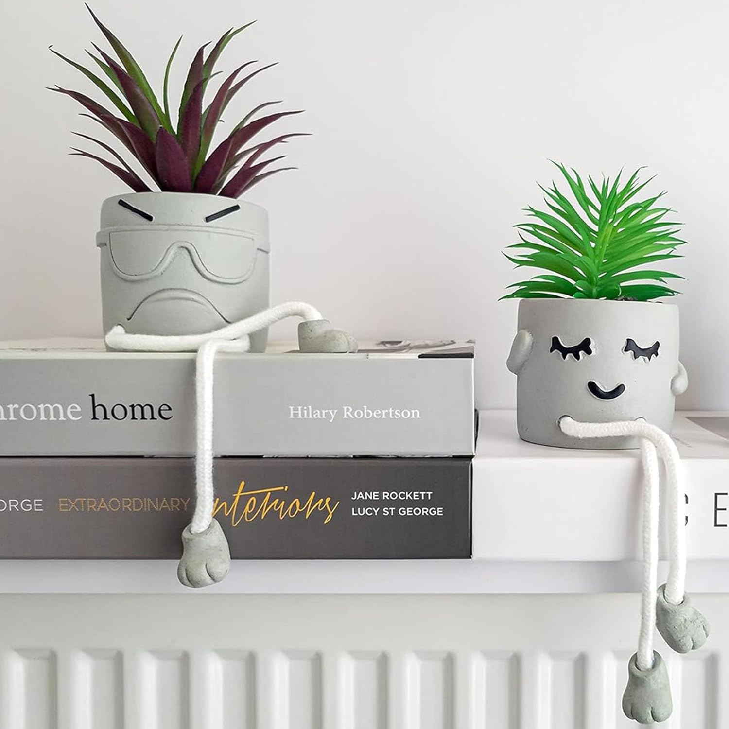 Creative Artificial Succulent Plants in pots - 3 Pieces Mini Fake Plant, Mini Succulent Plants Decor for Shelves, Artificial Plants Indoor, Kitchen Decorations