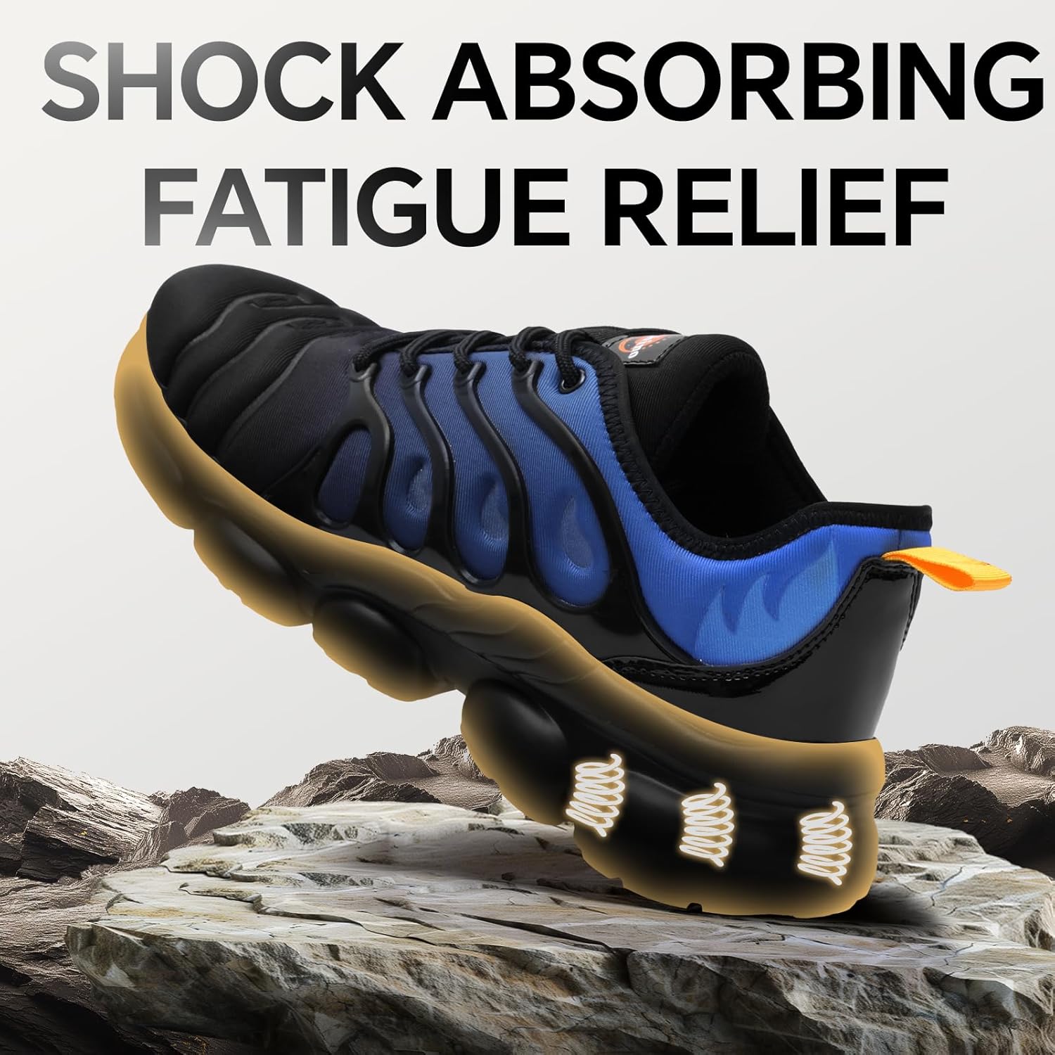 Steel Toe Shoes for Men Women Comfortable Lightweight Work Sneakers for Men Composite Toe Safety Sneakers Men's Slip Resistant Indestructable Construction Safety Shoes - Image 4