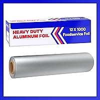 Vista 9 de Rollo de papel de aluminio de 12 pulgadas x 1000 pies, resistente, uso comercial y doméstico para alimentos, barbacoas, parrillas, cocinar, hornear