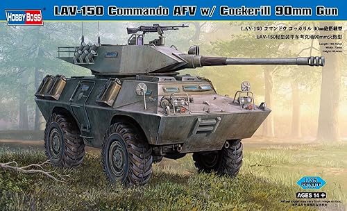 Hobby Boss LAV-150 Commando AFV con pistola Cockerill 3.543 in Kit de construcción modelo de vehículo