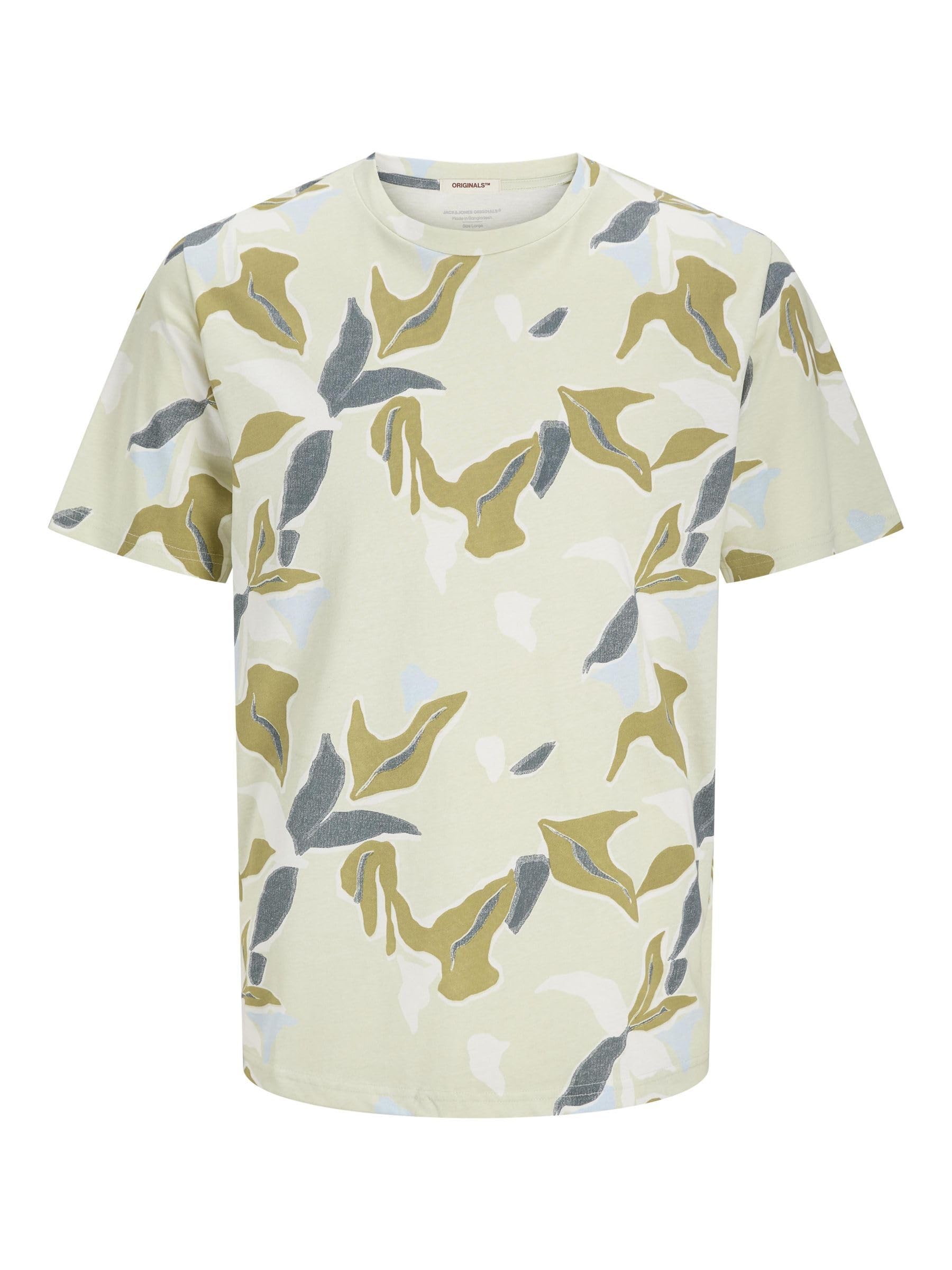 Jack & Jones Joralmeria AOP Tee SS Crew Neck, Celadon Tint, XS