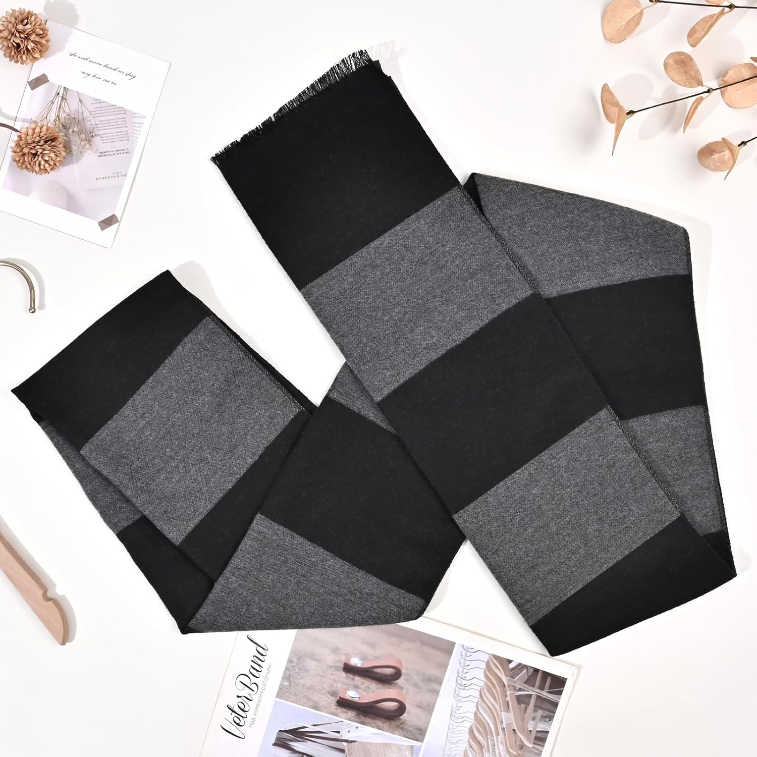 Waipfaru 3Pcs Halloween Costume for Adult, 2025 Bald Cap for Men Halloween Black Gray Striped Scarf and Mesh Wig Cap,Cosplay Classic Characters Party Set - Image 6