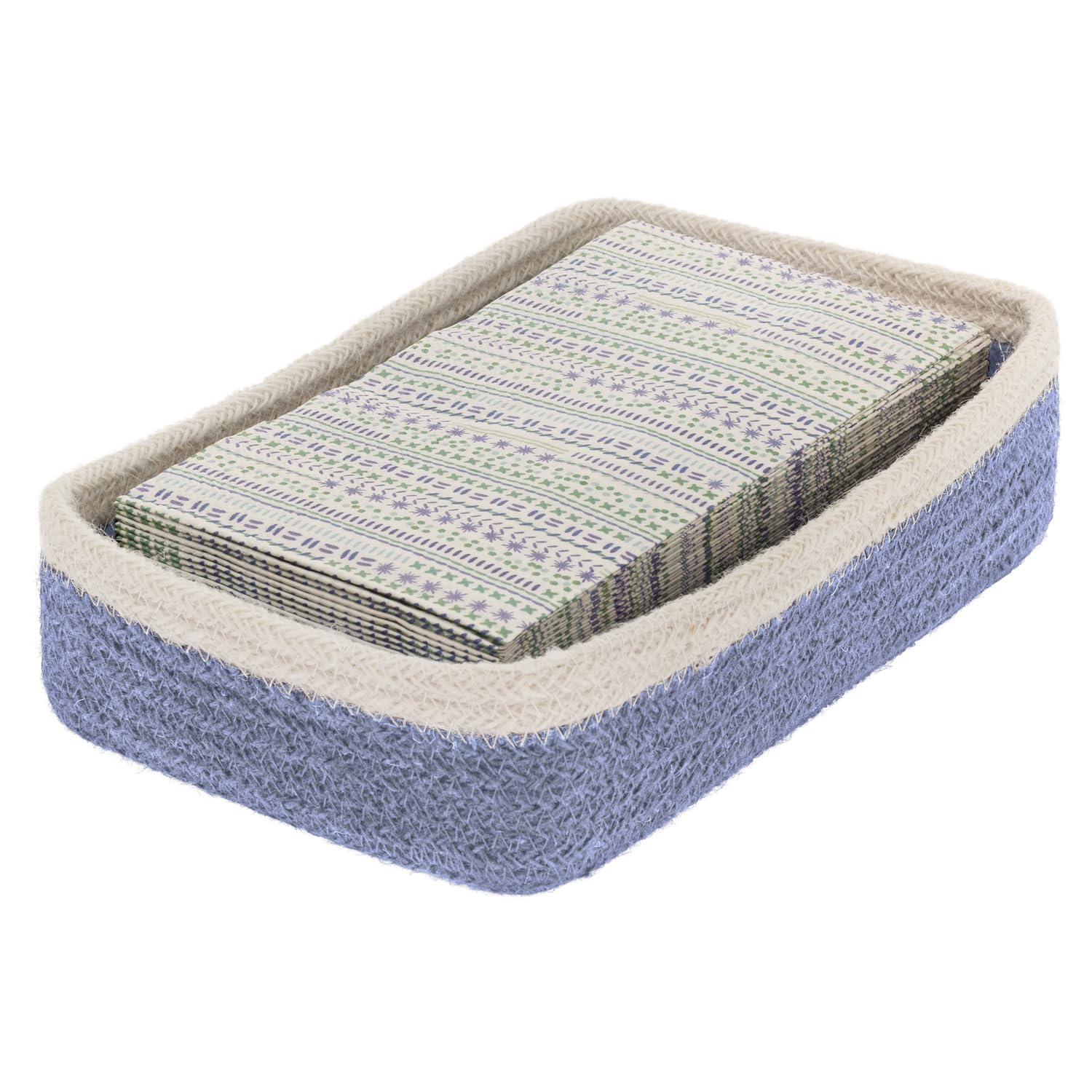 Porte-serviettes en jute bleu ciel Boston International accessoire table champêtre