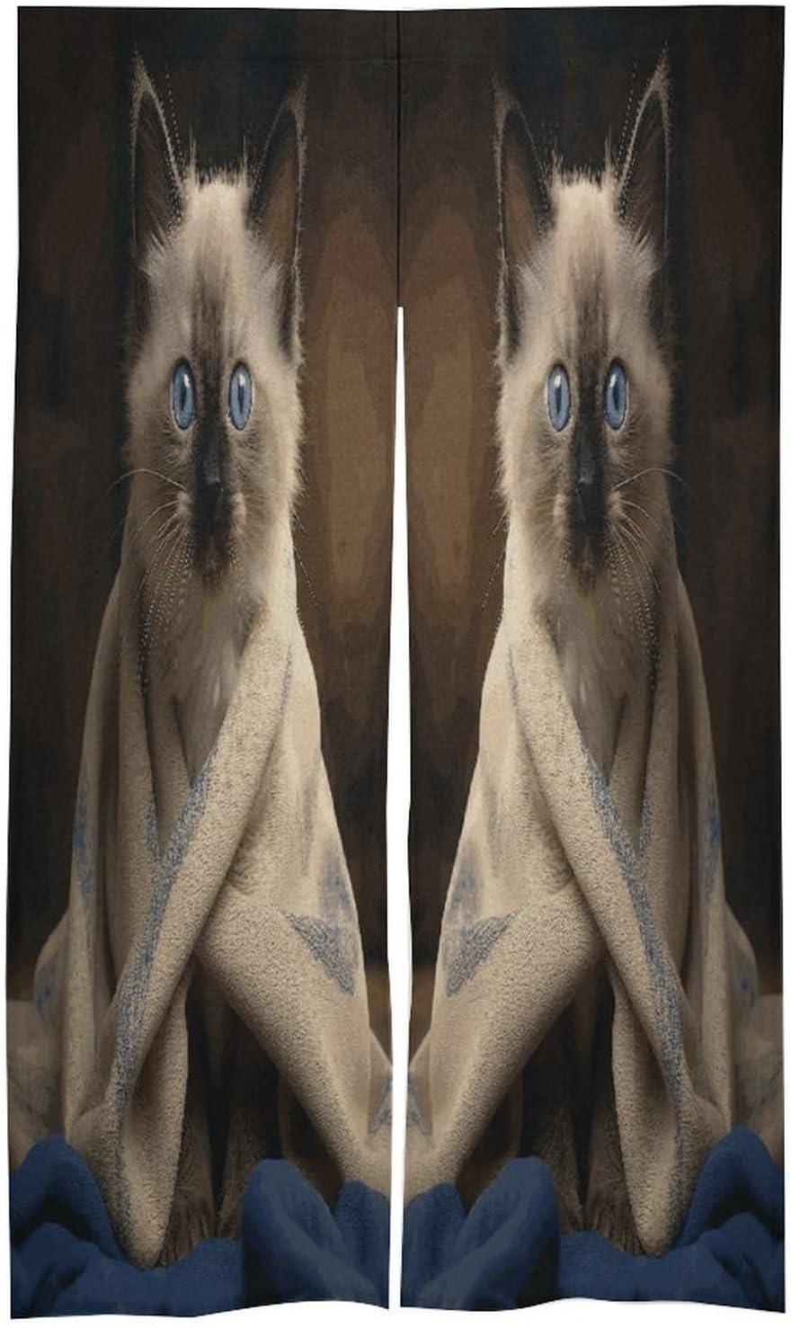 Cat on Blanket Door Curtain Printed Doorway Noren Japanese Style Doorway Room Divider Curtains for Privacy Partition Divider Kitchen Home Decorations Wall Hanging