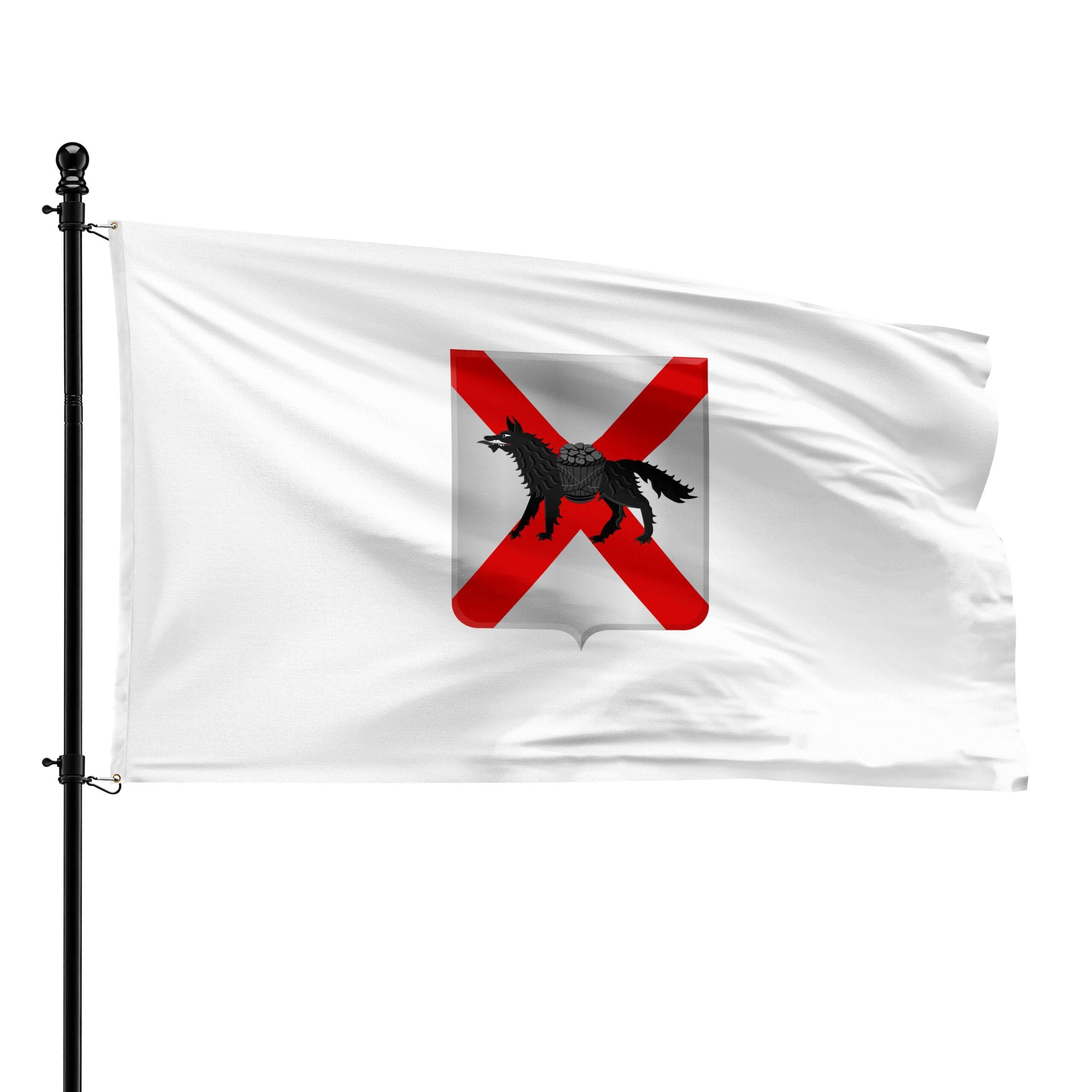 Drapeau de la municipalité de Lierneux 90 x 150 cm pavillon extérieur œillets