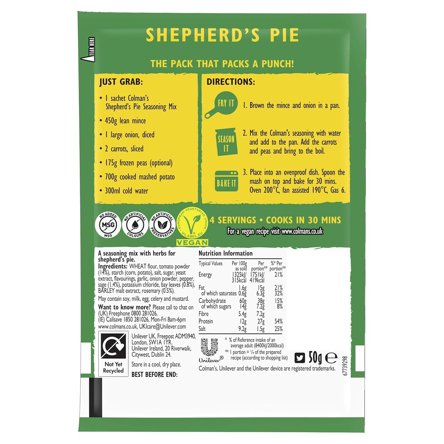 Best Food Mix - Colman's Shepherd's Pie Recipe Mix Review