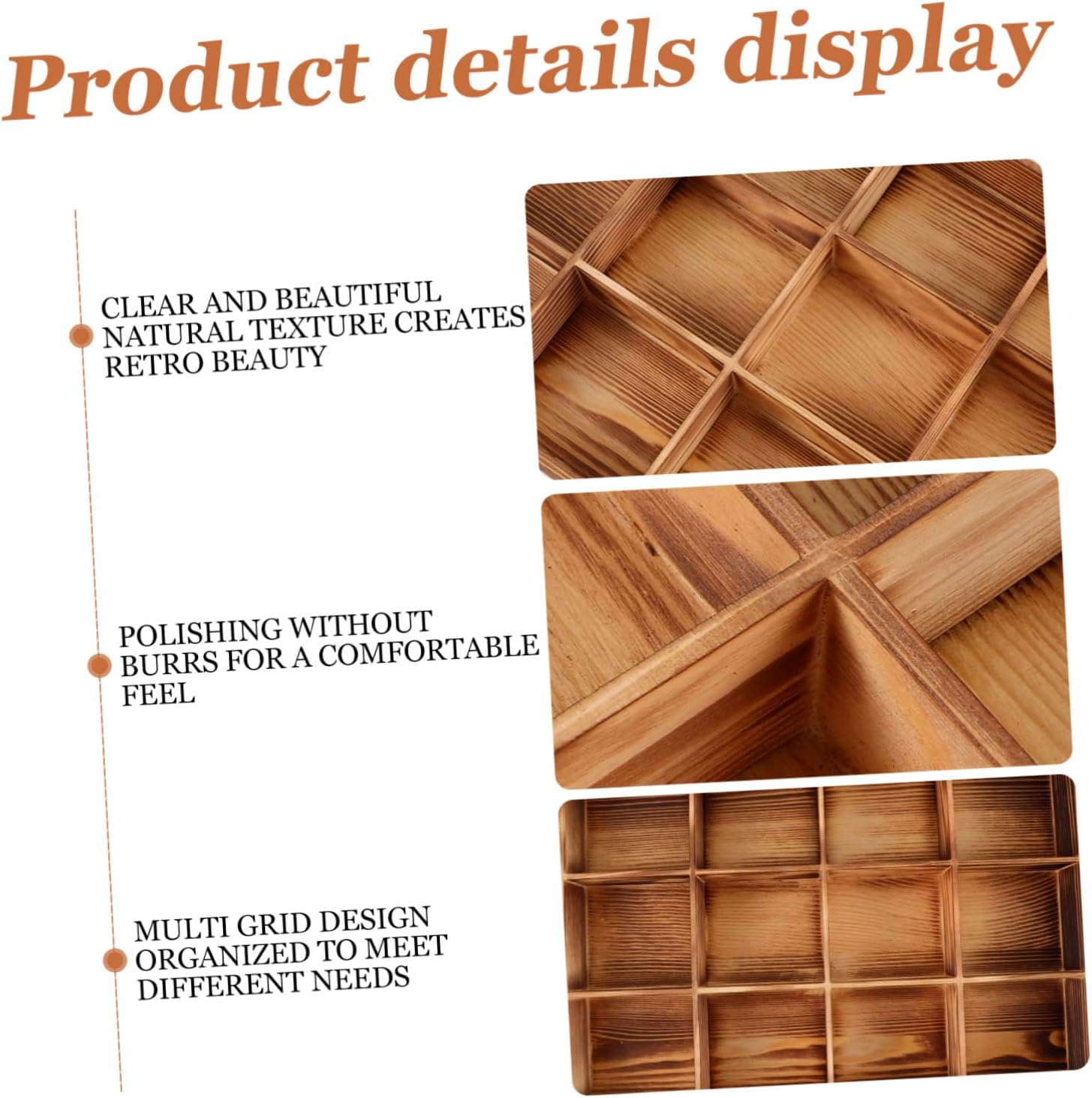 12grid Wooden Tea Bag Holder Storage Box Tea Organizer for Snack Packets