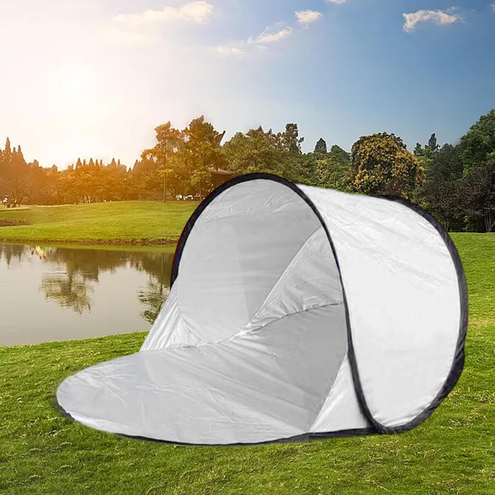 Tenda da Spiaggia Tenda Portatile da Sole Campeggio Automatica Materiale Resistente Facile da Trasportare Adatta per Viaggi Spiaggia Giardino Interno