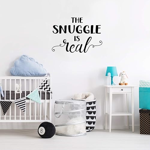 Miniatura 2 de Calcomanía de vinilo para pared, The Snuggle is Real, 22 x 31.5 pulgadas, bonita e ingeniosa unisex, para recién nacido, bebé, niños, hogar,