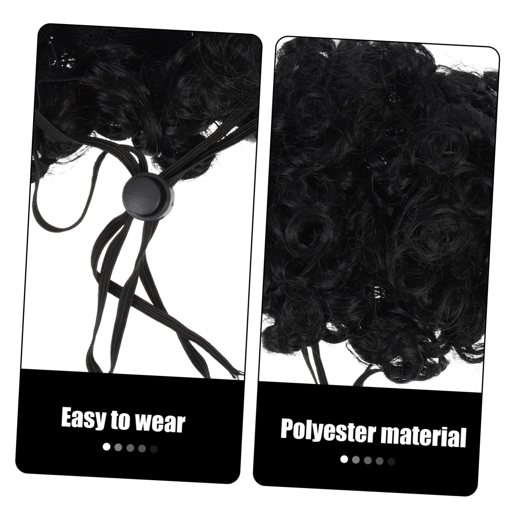 5pcs Pet Pelucas Pequeñas Pelucas para Mascotas Perros Cosplay Peluca Pelucas Afro-Pelucas para Cachorros Mascotas Disfraces Prop Mascota Perros Accesorios Transformación Traje de Perro