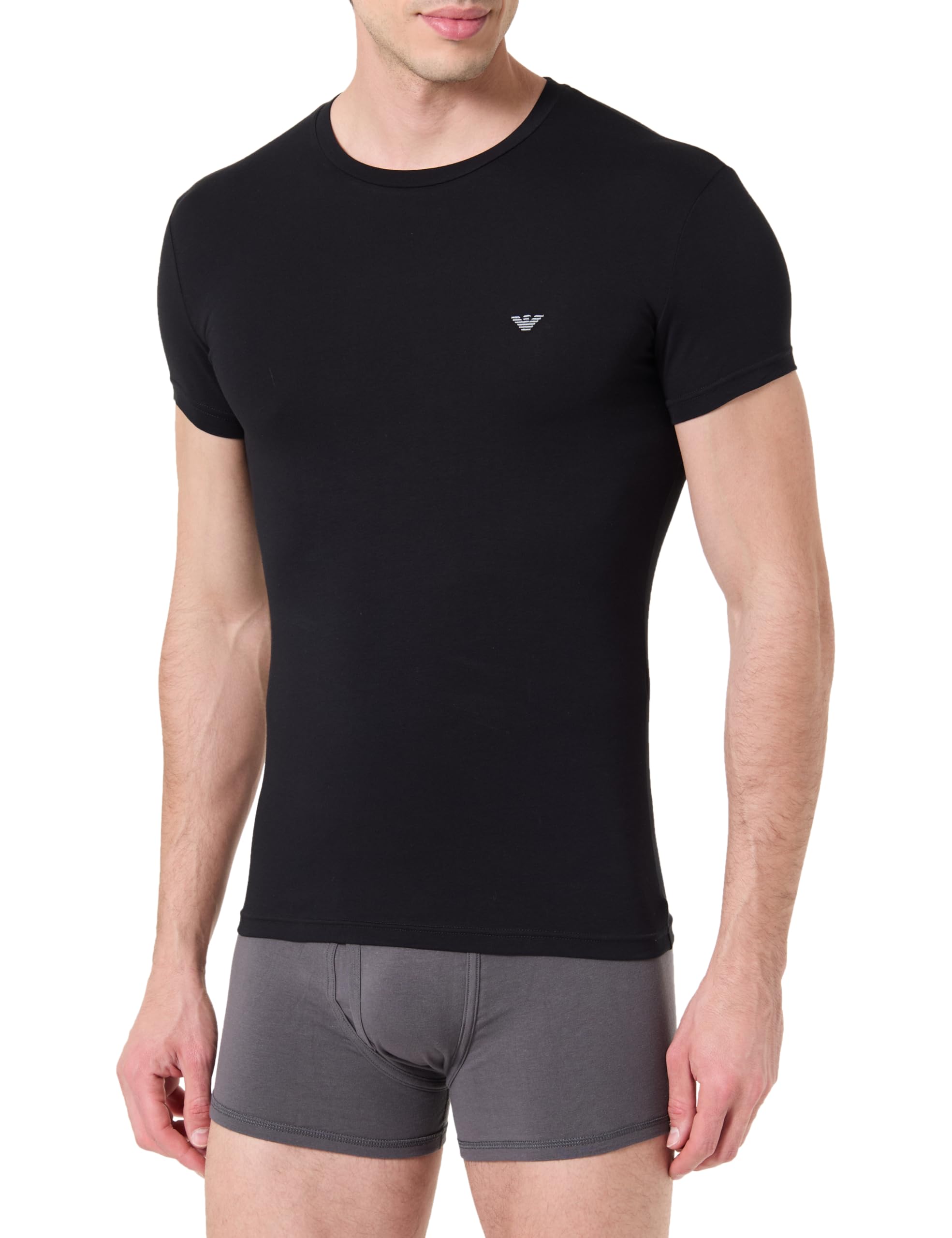 Emporio Armani Underwear Herren Schwarz T-Shirt Em000375 Af18891 Uc001 Slim Fit