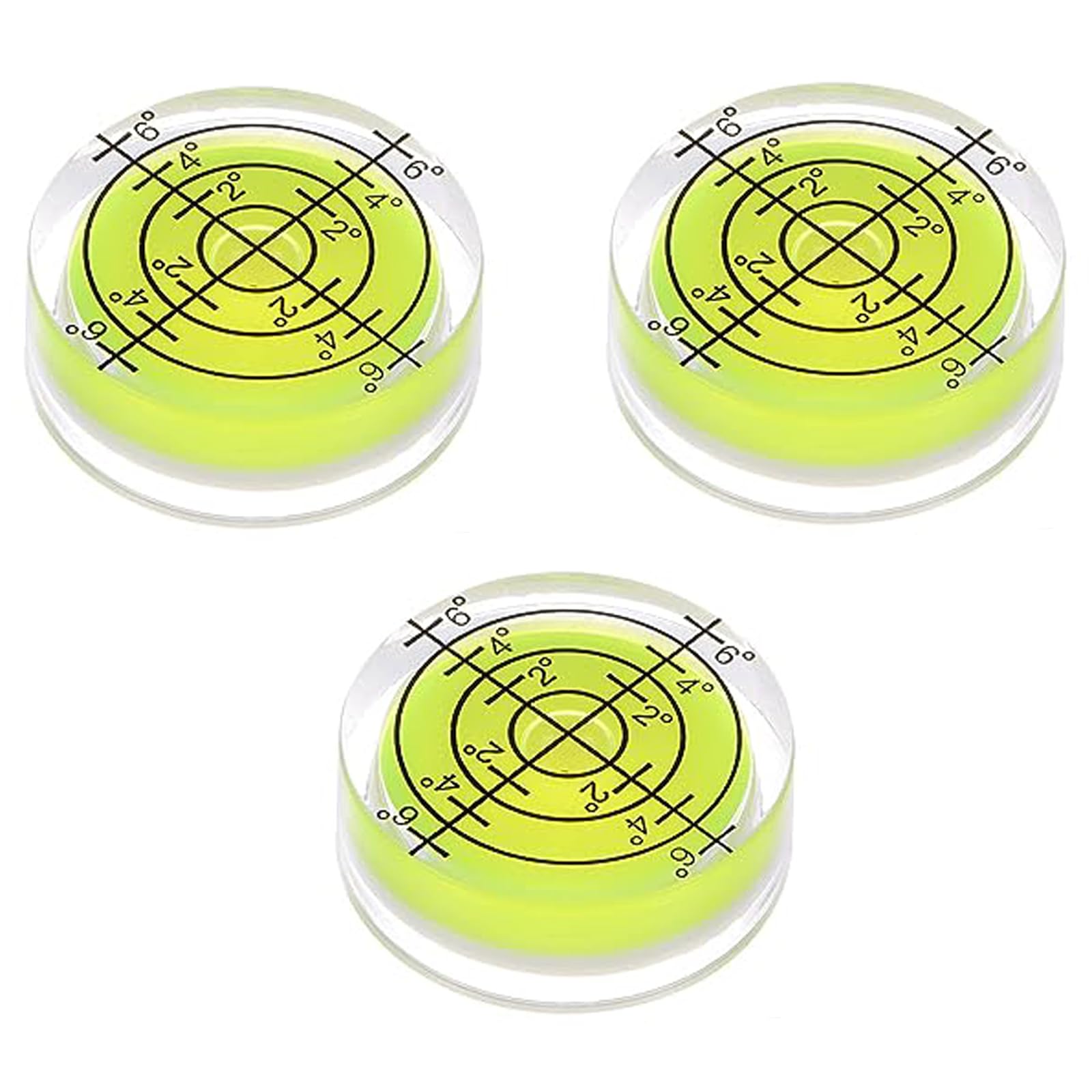 Ntek Green Round Bubble Level | Circular Bullseye Spirit Levels |Mini Bullseye Bubble Level | Round Easy Operation For Measurement Instrument | Degree Marked For Leveling Telescope