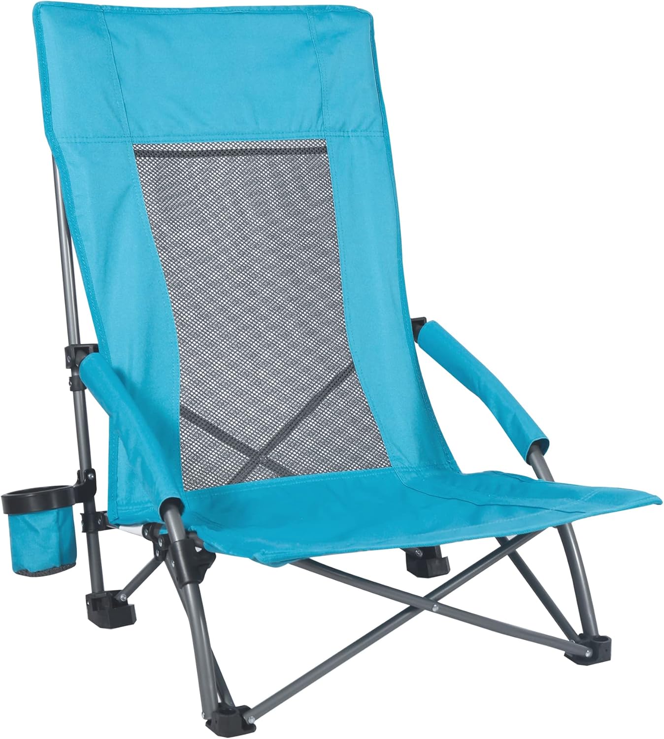 REDCAMP High Back Beach Chairs for Adults, Oversided Folding Low Beach Chairs for
