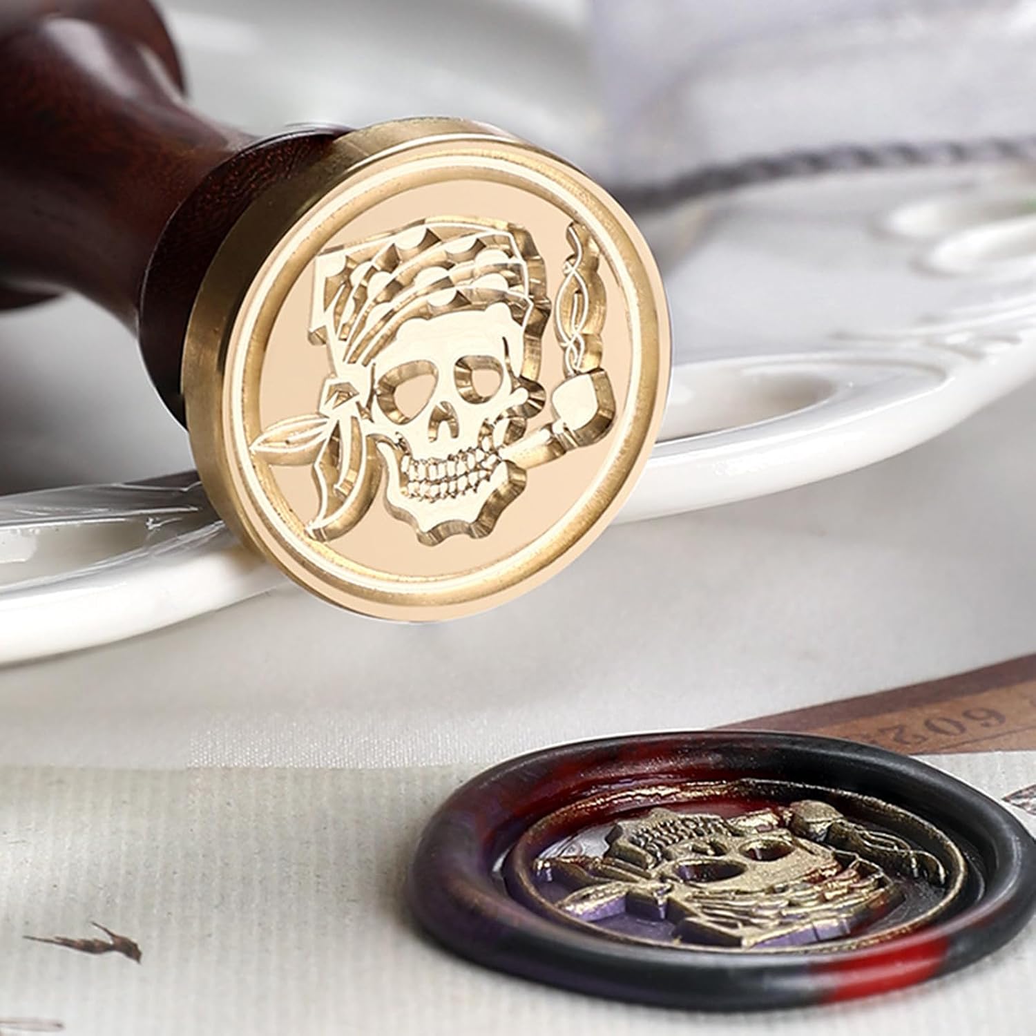 Emboss Wax Seal Stamp Head Removable Sealing Brass Stamp Head for Envelopes Invitations Greeting Cards Decorations