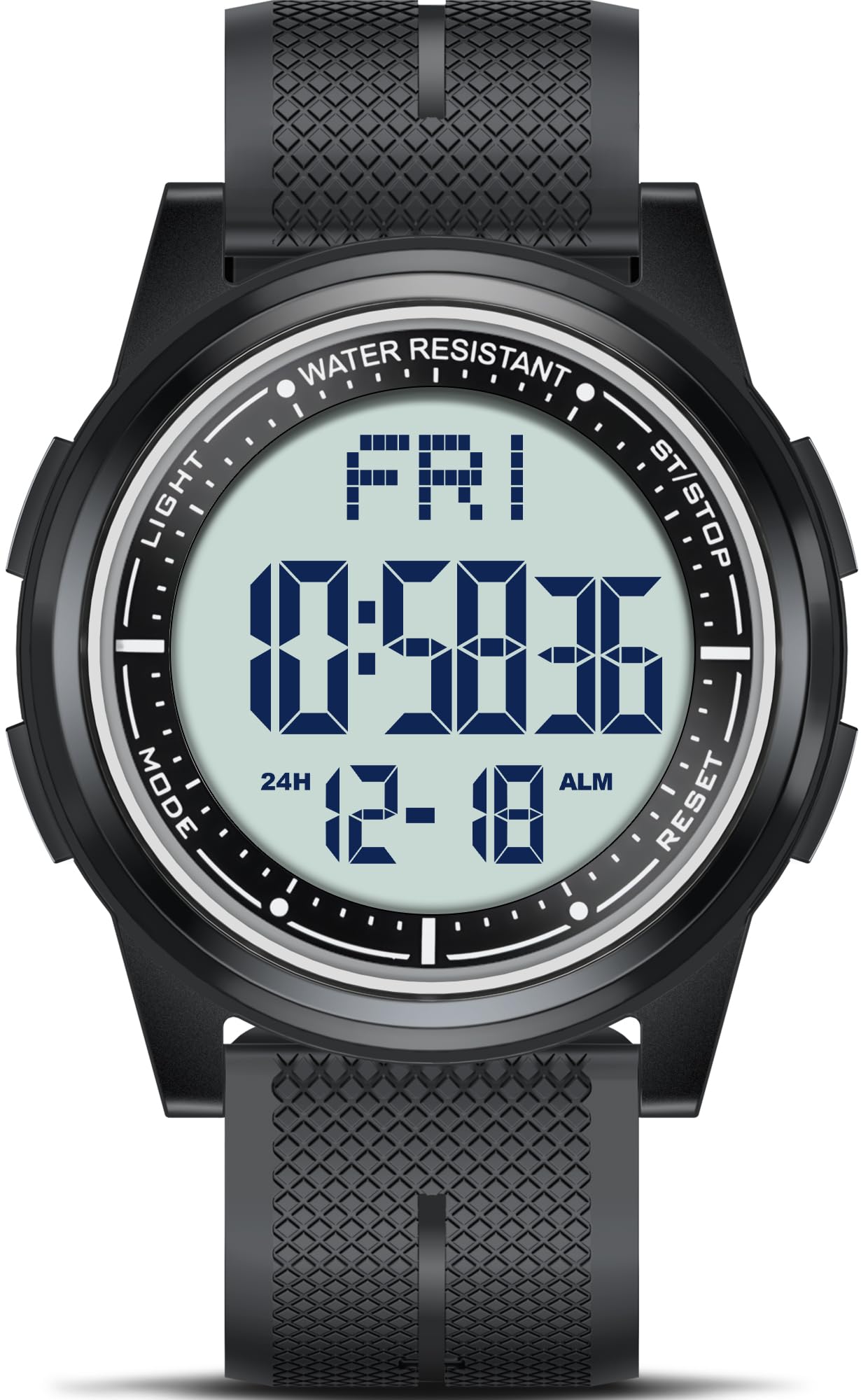 Mens Watches Waterproof for Sports Digital Watch for Men Ultra-Thin & Wide Angle Vision Military Watch, Countdown Dual Time Split Time Stopwatch Backlight Alarm