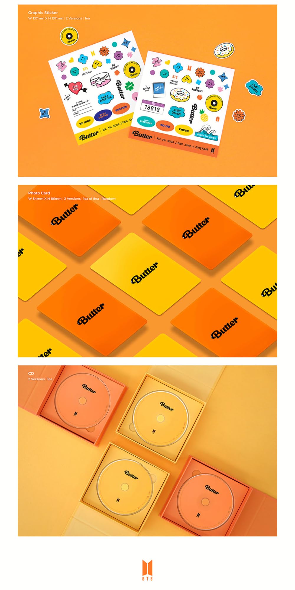 BTS - BUTTER ALBUM, [PEACHES VERSION] : Amazon.sg: Toys