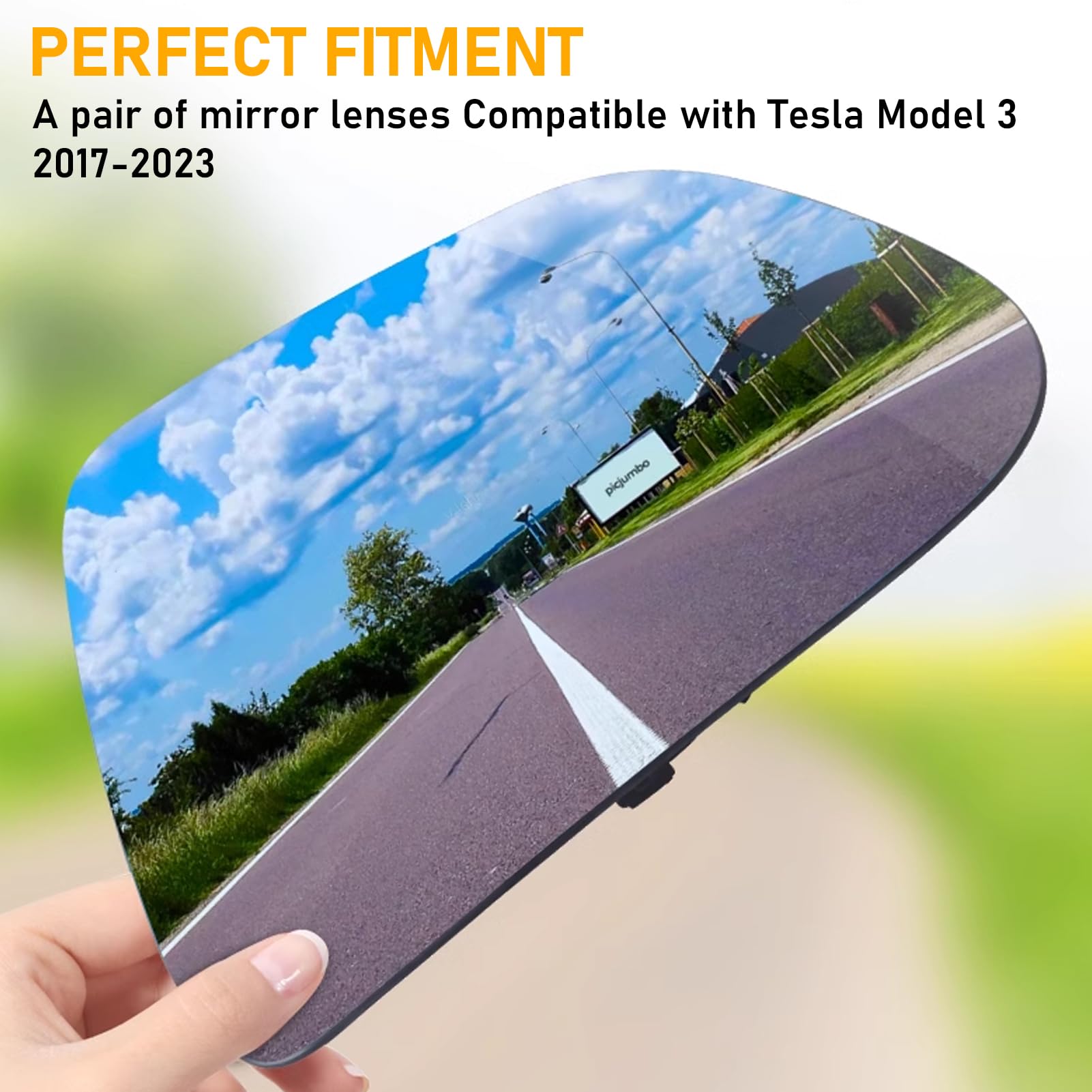Amazon | Tesla Model 3 サイドミラー 交換用 2017-2023、運転席と助手 