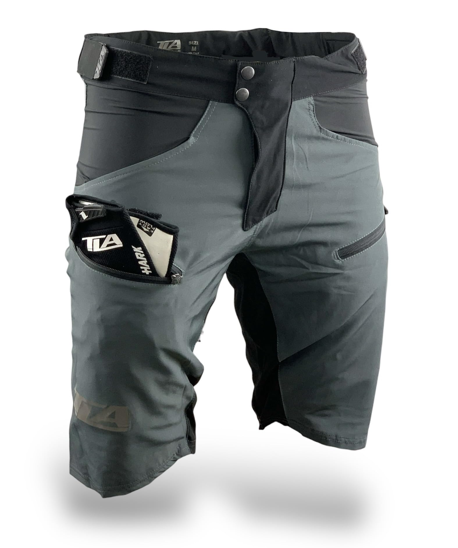 TLA THABOR Pantaloncini MTB Enduro e Trekking, Elasticizzati, Traspiranti Unisex per Uomo e Donna, Abbigliamento Ciclismo e Outdoor, Pantaloni Ciclismo, Short Bici Escursionismo.