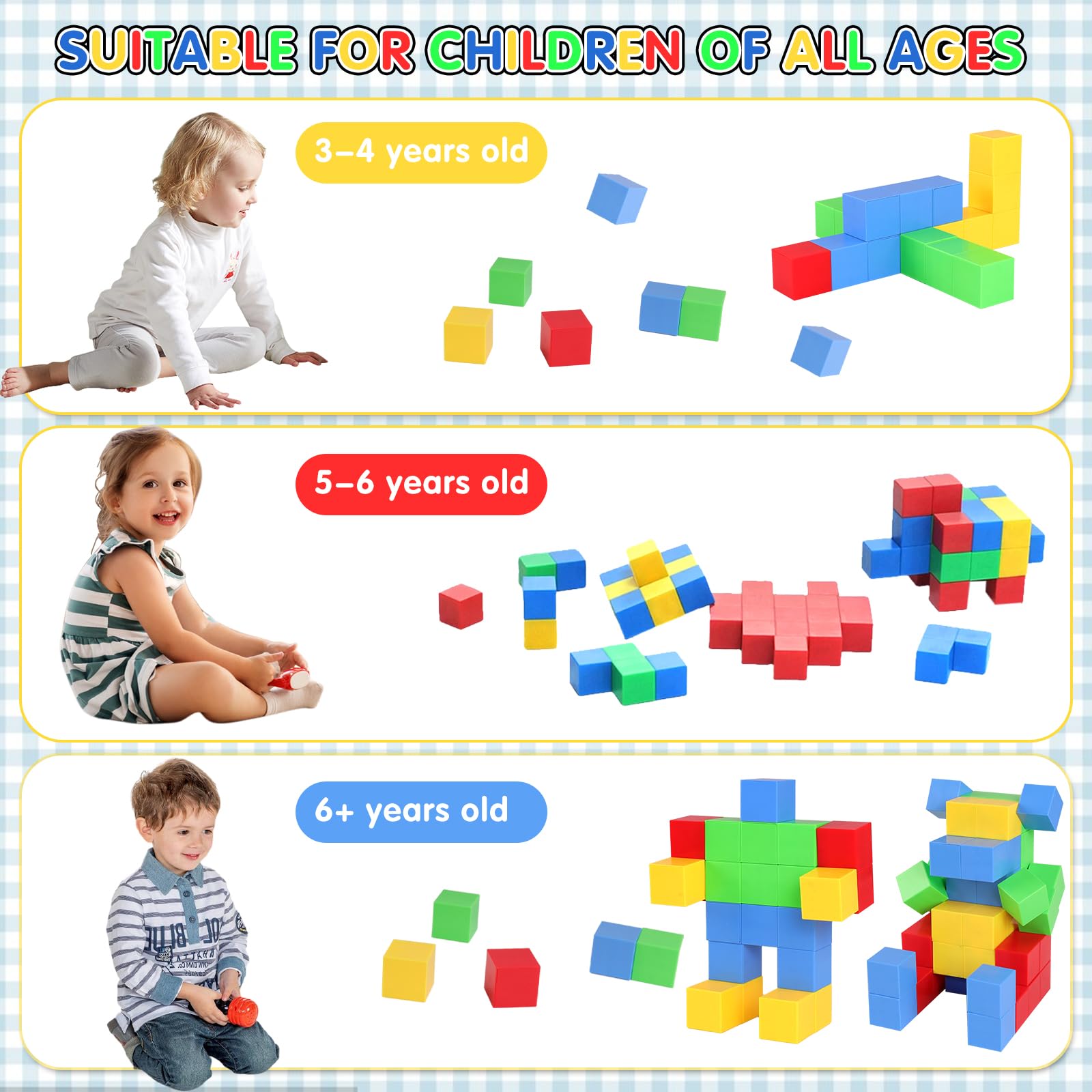 48 Pezzi Blocchi Magnetici Da Costruzione Per Bambini 3+ – Giocattolo STEM In Valigetta Metallo, Compatibili Con Altri Marchi - 2