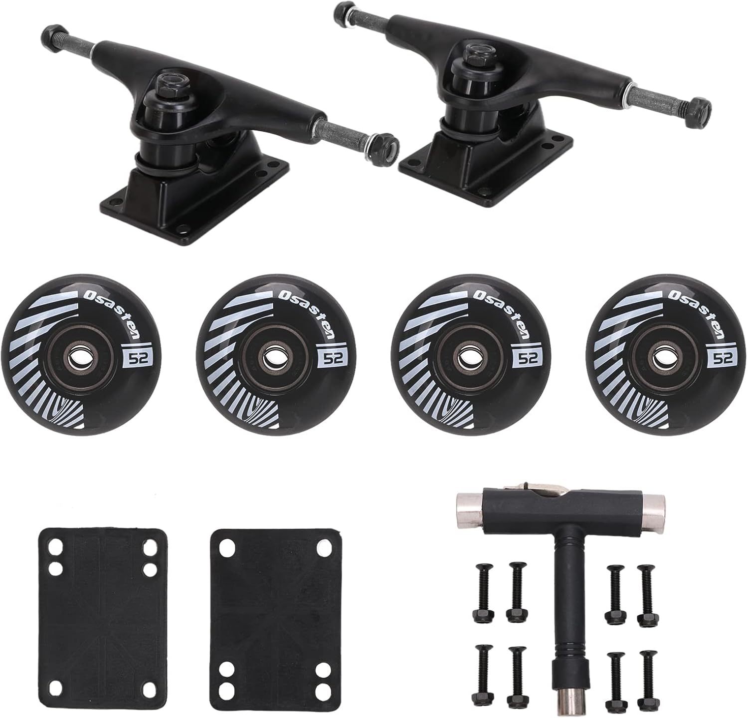 Bobikuke Skateboard Wheels and Bearings Set 52mm