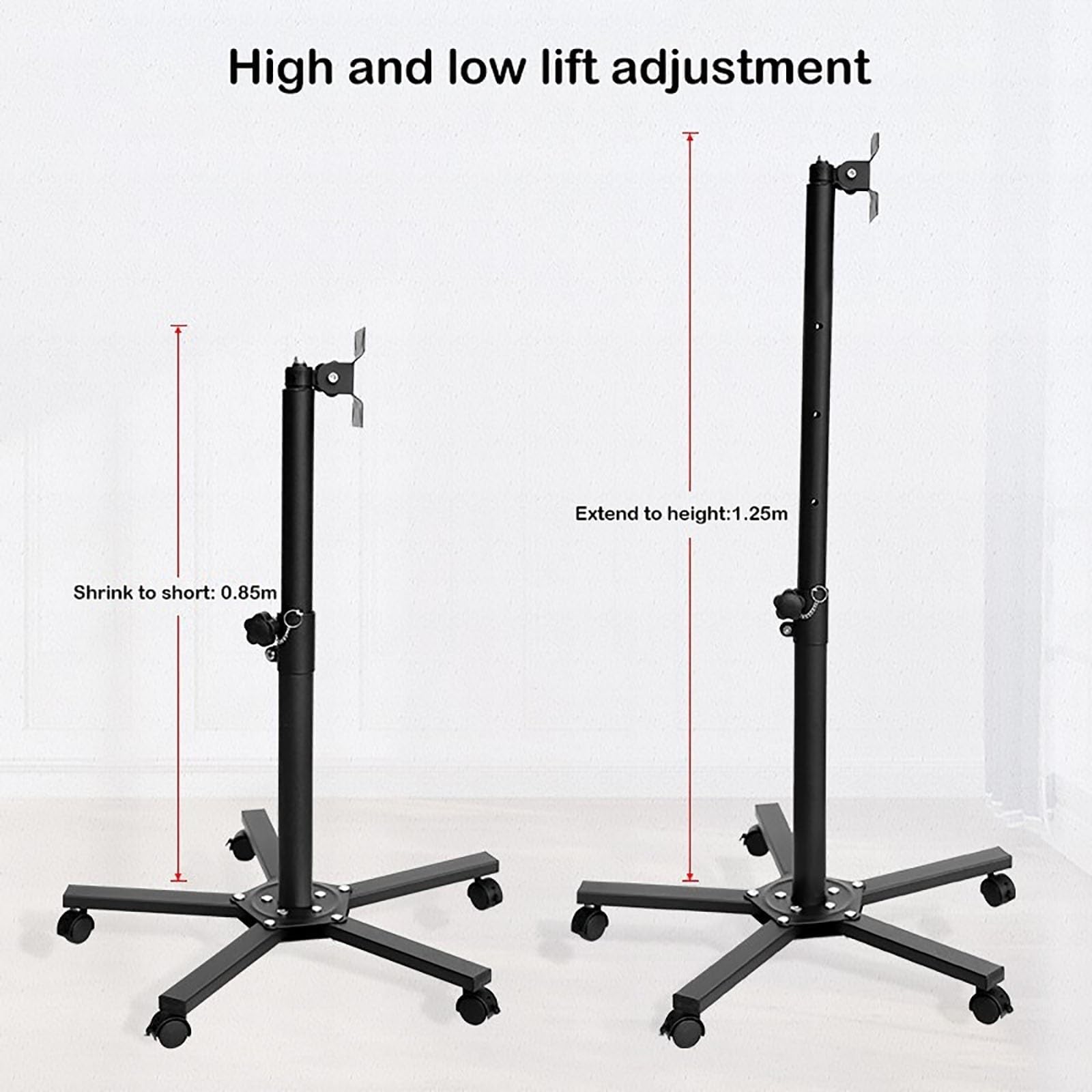 Supporto da Pavimento Universale Girevole A 360° per TV - Supporto TV con Ruote E Regolazione Dell'Angolazione, Carrello Mobile per TV per Schermi da 14 A 27 Pollici