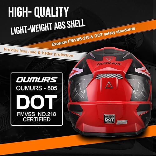 Miniatura 5 de DOT Casco de ATV Dirt Bike para Adultos con Gafas Guantes y Máscara Visera Solar Ajustable Casco de Motocicleta para Adultos Off-Road Motocross
