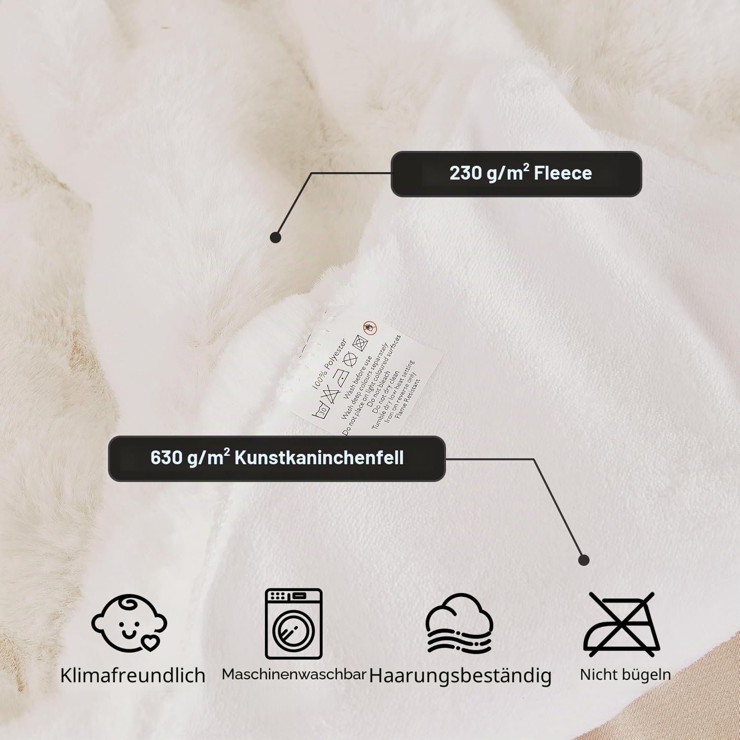 ORINOVA Flauschige Decke Beige 130x150 cm Kunstfell Kuscheldecke Flauschig Felldecke Warm Decken Plüschdecke Sofadecke Kuschelig Wohndecke Bett Fleecedecke