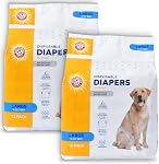 Arm & Hammer for Pets, couches pour chiennes, taille grande, 12 unités | Ultra-absorbantes, ajustables, couches pour chiennes avec protection anti-fuites et indicateur d'humidité