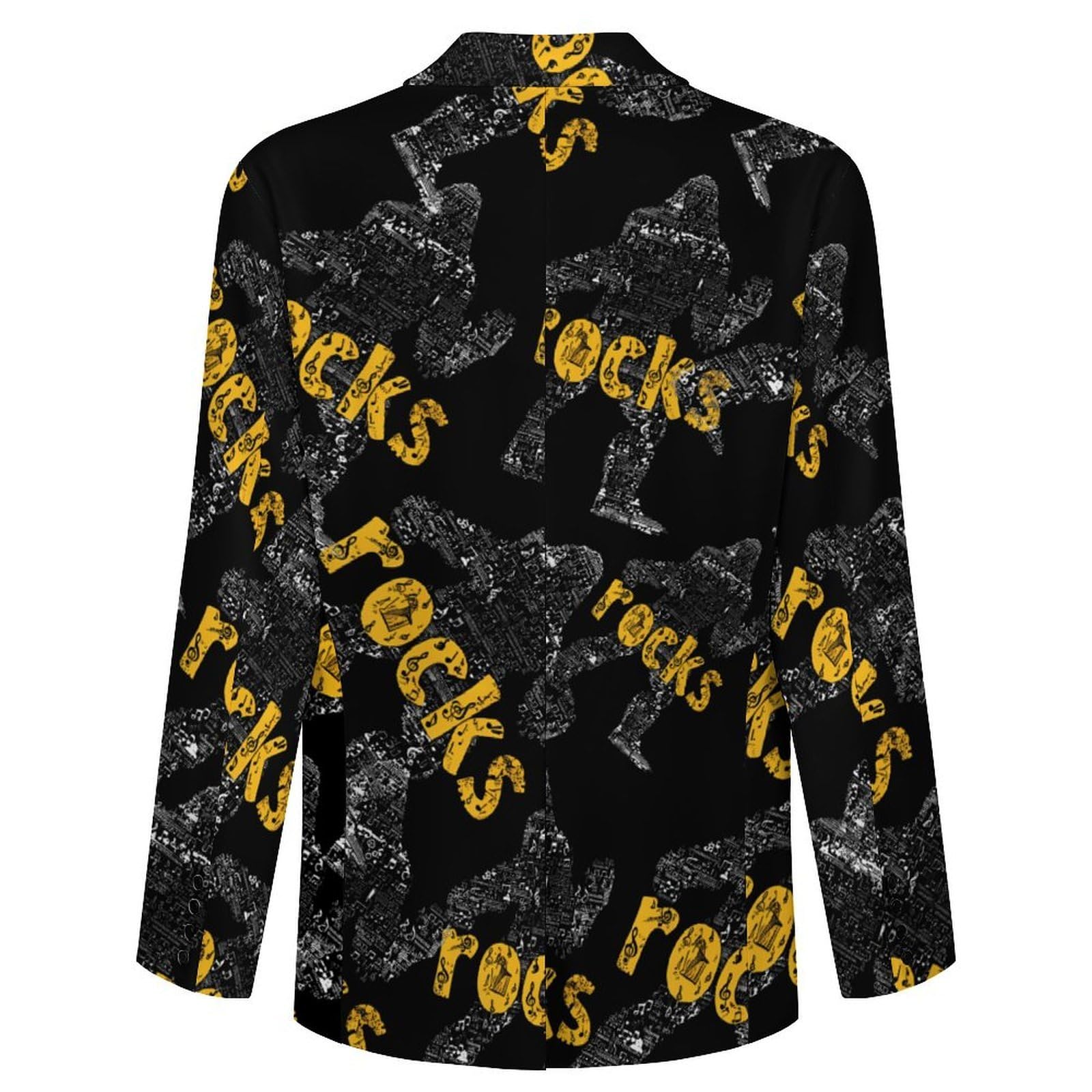 Bigfoot Rock and Roll - Giacca leggera da uomo, con risvolto a due bottoni, elegante giacca sportiva