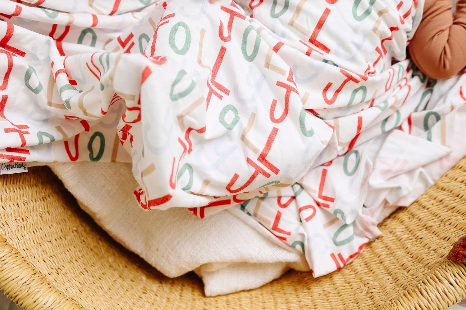 Copper Pearl Swaddle Blankets for Newborns | Soft Stretchy Receiving Blankets for Boys and Girls | Large 46 x 46 Inch Baby Blankets | Lightweight and Breathable Swaddles | Jolly'
