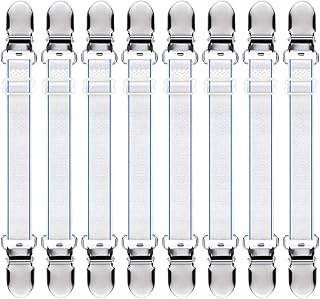 8PCS Bed Sheet Clips Bed Corner Holder Elastic Ironing Cover Fasteners Ironing Board Cover Clip Ironing Board Straps Sheet Grippers Ironing Clip Sofa Cover Clip Sheet Clip for Bedding Chair Tablecloth