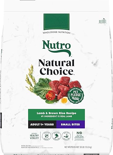Vista 55 de Nutro Natural Choice Small Bites Alimento seco para perros adultos, receta de pollo y arroz integral, 13 libras.