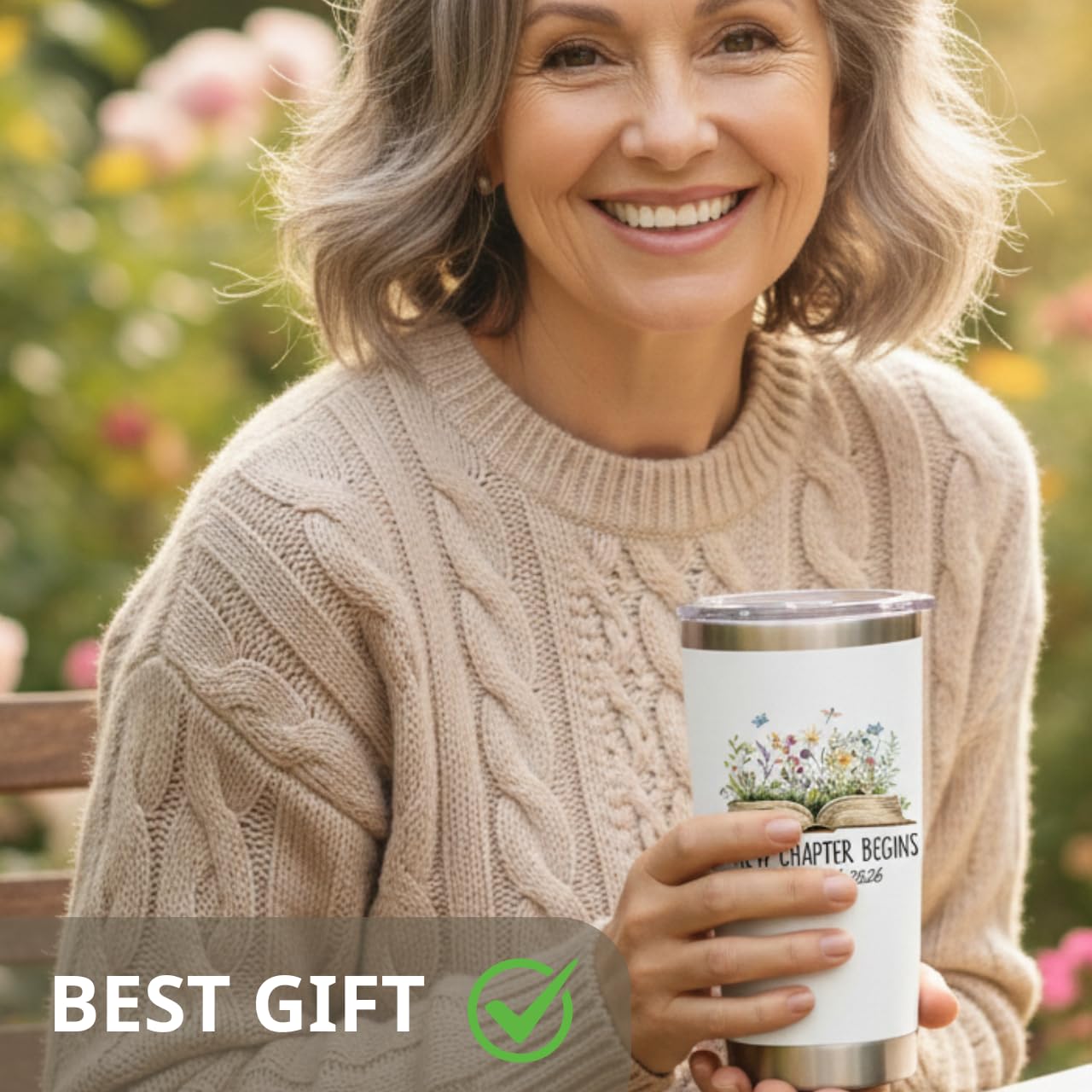 Retirement Gifts For Women 2026 - A New Chapter Begins Tumbler - Retired Gift For Boss Female, Happy Retirement with Nutrition Facts Gifts For Coworker Lady, Mothers Day Gift Chirstmas
