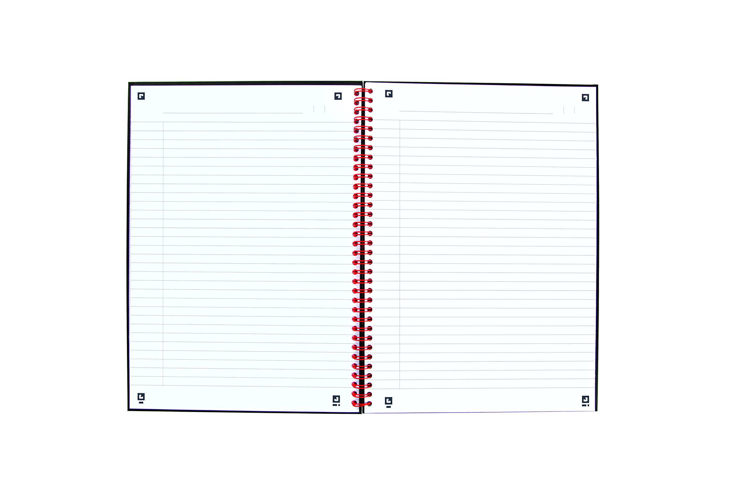 Oxford 400047608 Spiralbuch Black n Red DIN A4 liniert mattes Hardcover 70 Blatt schwarz rot