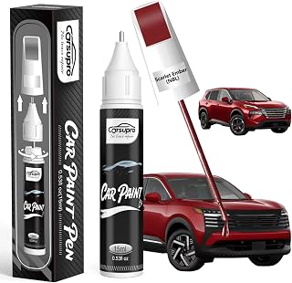 Scarlet Ember(NBL) for Nissan Touch Up Paint Pen, 2 in 1 Car Scratch Remover with Pen Tip and Brush, Precise Color Match for Car Paint Scratch Repair, Quickly and Easily Fix Chips and Nicks