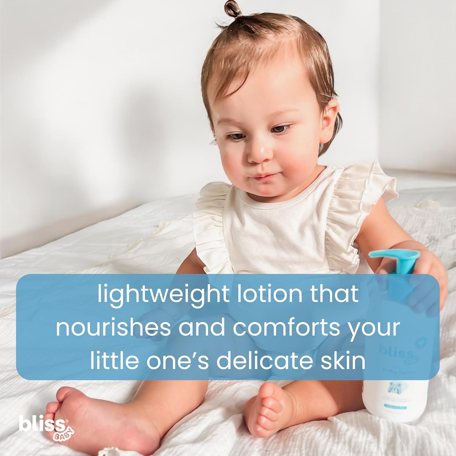 Bliss Baby Lotion, Premium & Unscented, For Dry & Sensitive Skin, Hydrating Daily Cream - For Babies, Toddlers, Kids & Adults, Vegan, Hypoallergenic, Dermatologist Tested, Clean & Gentle, 8 fl oz. - Image 5