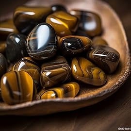 SigMntun Polished Tigers Eye Crystals - 72 Pcs, 0.5 10 oz Handpicked Natural Tumbled Gemstones Rocks, Pebbles for Reiki, Chakra, Healing Home Decor