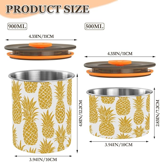 Contenedor de Almacenamiento de Acero Inoxidable con Tapa Hermética 30 oz miniatura 3