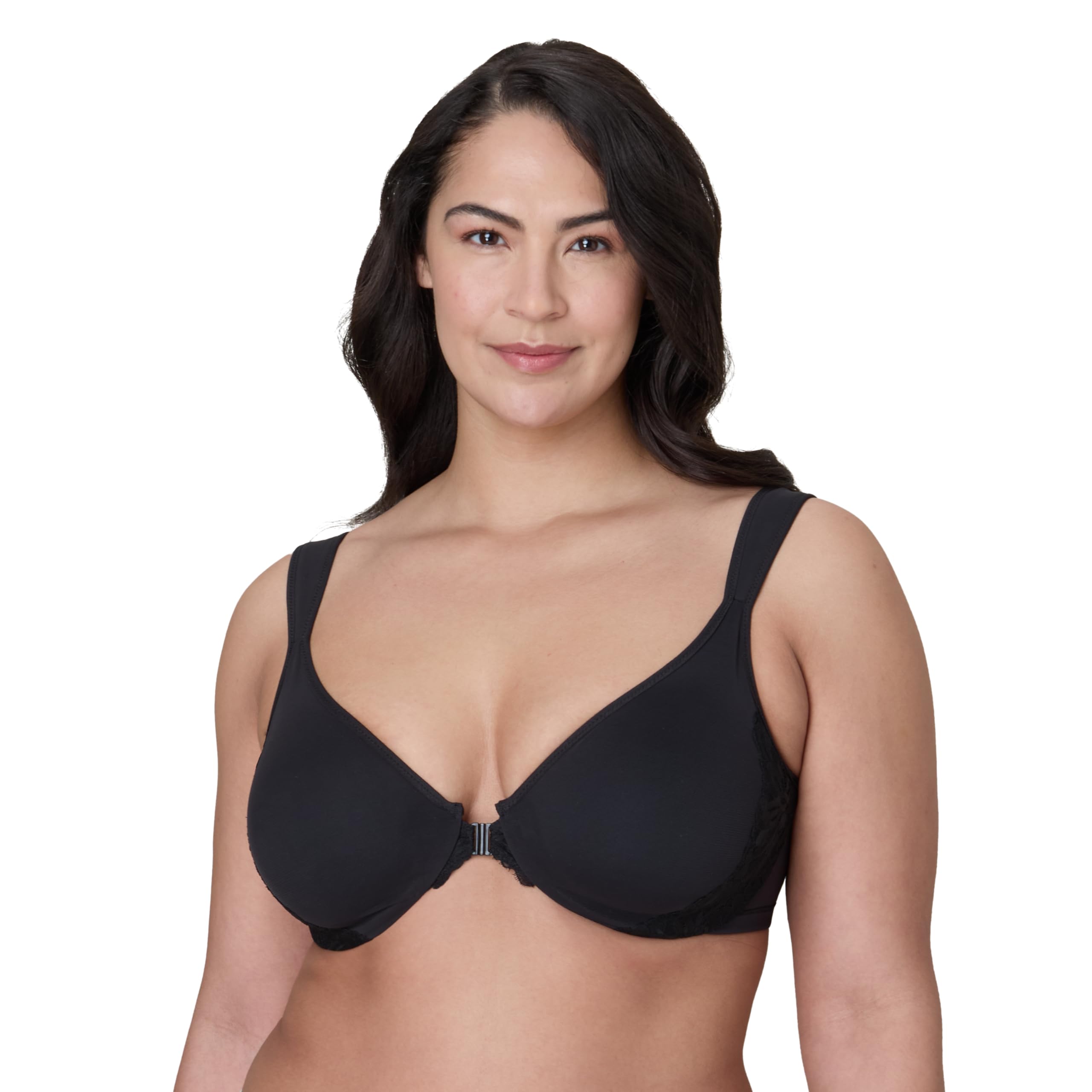 Wonderbra Womens Wonderbra Plus No Poke Wire Front Closure BraBra