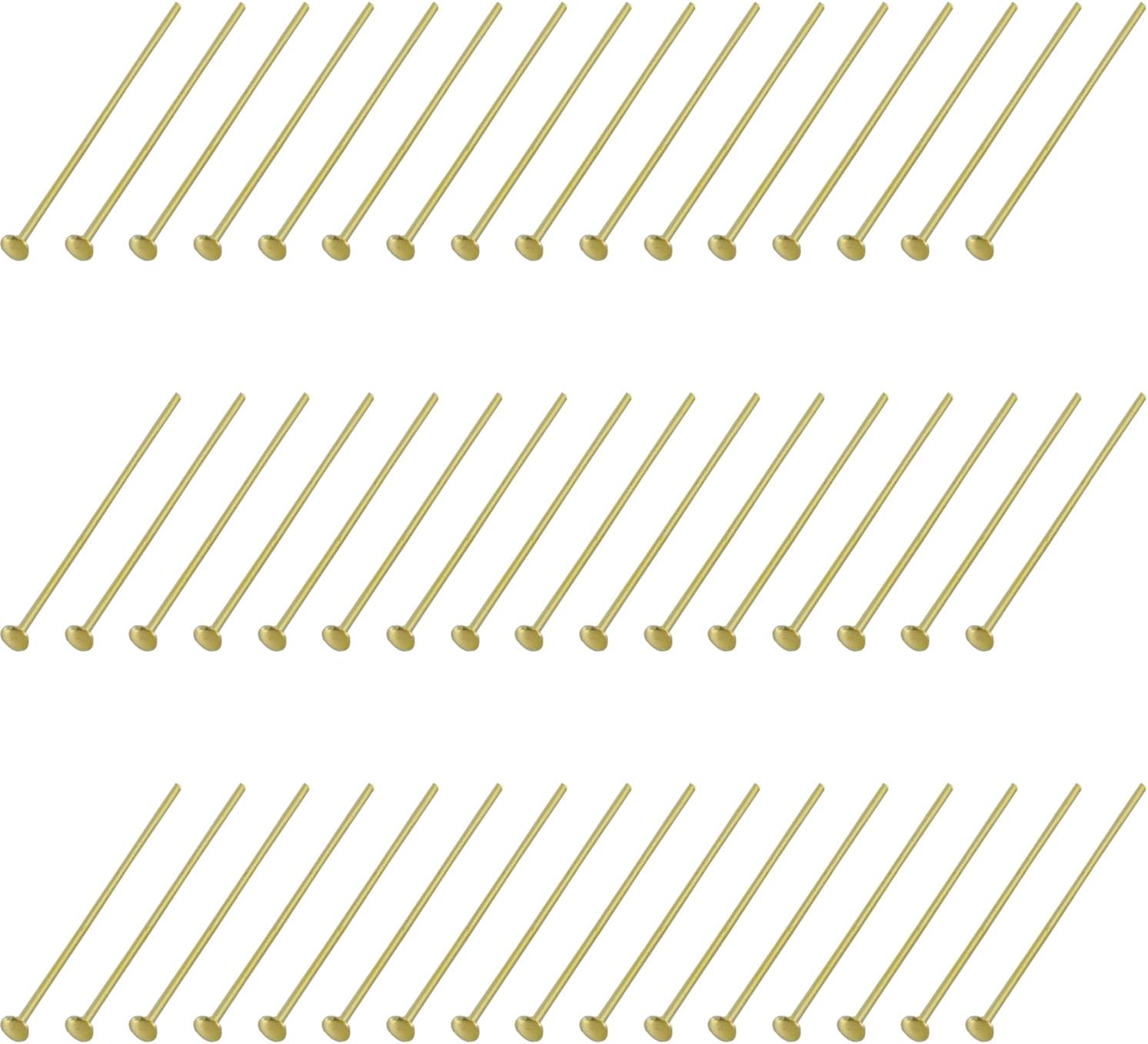 Deizang Dong Huang 300pcs Brass Chandelier Connectors Clips Pins for Fastening Crystals Parts, Crystal Prism Pins, Chandelier Replacements for Connecting Crystals Parts,Gold