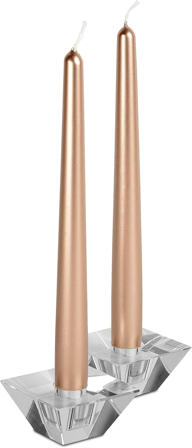 Buy Hyoola Metallic Copper Taper Candles 250 mm (10 Inch) Unscented