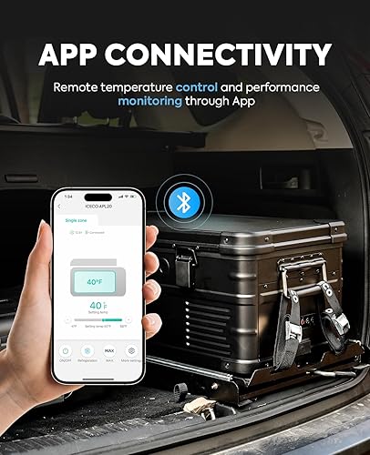 Miniatura 7 de ICECO APL20 Refrigerador portátil, 21 cuartos de galón y 12 voltios, refrigerador de aluminio para automóvil con nano compresor SECOP, enfriador