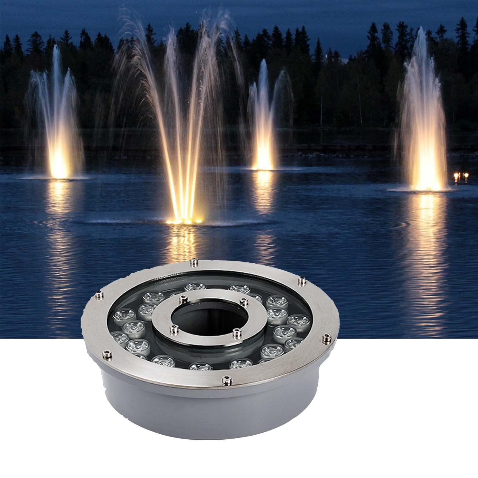 LGJEGD Pond Lights for Outdoor Ponds 12V Round IP68 Waterproof Landscape Underwater Lights Suitable for Underwater Environment (Color : 5-Green, Size : 9W)