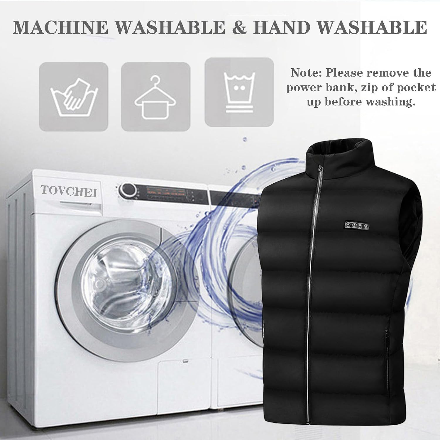 Heated Vest for Women, Men's Warming Clothes Lightweight Electric Heating Jacket (Not Included Battery)