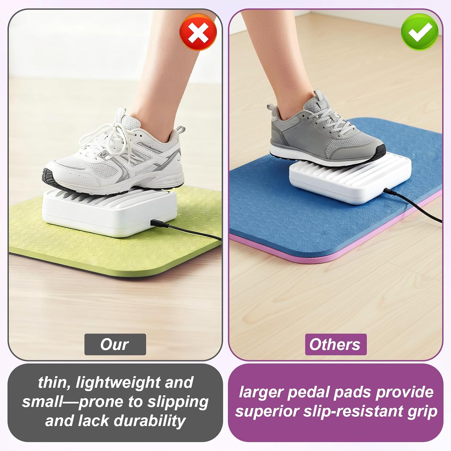 2 Pcs Sewing Machine Foot Pedal Non Slip Pad, 13.4"X6.7" Sewing Machines Accessories, Sewings Machine Foot Pedals, Easy to Clean, Vibration Noise Reduction, Quilting Supplies